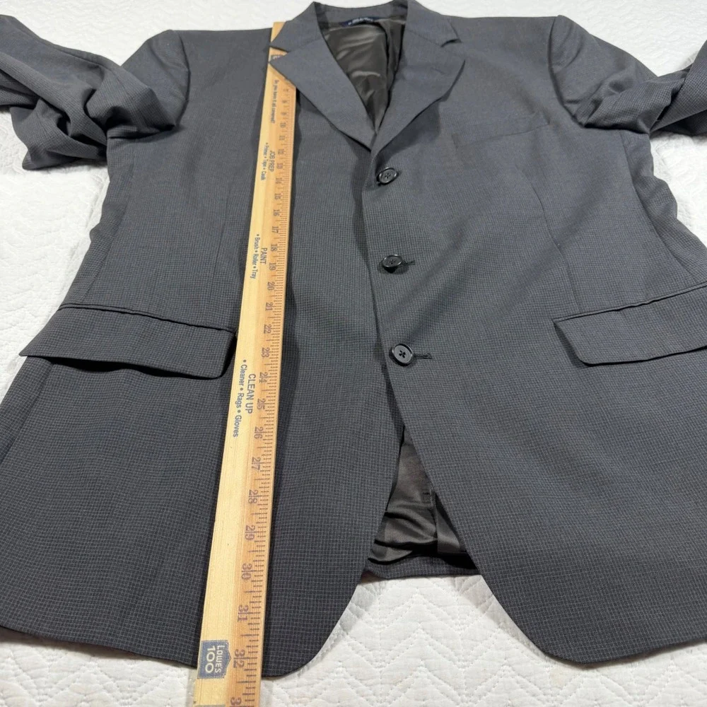 Vtg Brooks Brothers Men Suit Jacket Blazer 44/39 REG Dark Gray Wool Made in USA*